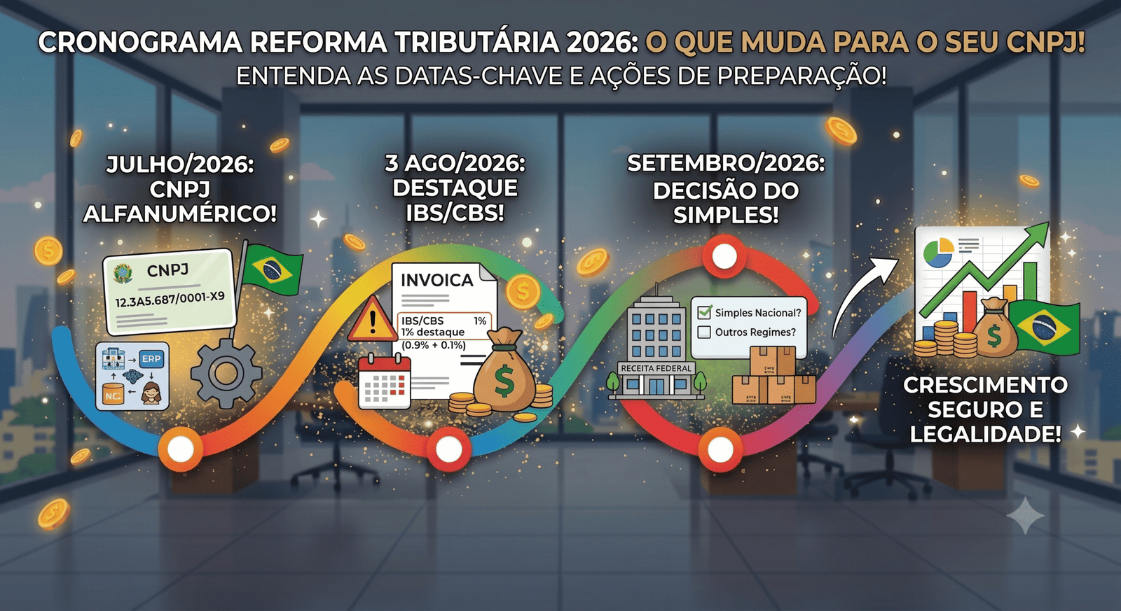 Cronograma da Reforma Tributária 2026: O Que Muda para o Seu CNPJ e Como se Preparar